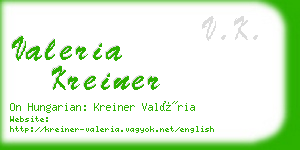 valeria kreiner business card